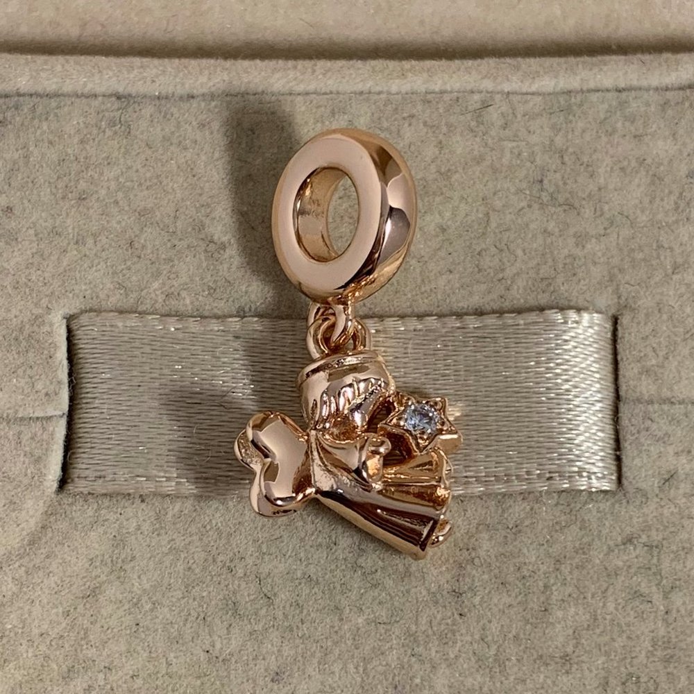 Pandora Heart Winged Angel Dangle Charm